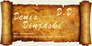 Denis Dinjaški vizit kartica
